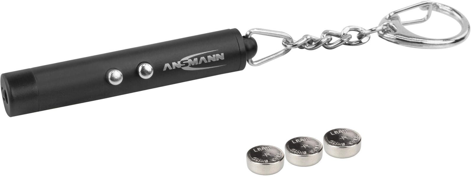 ANSMANN Laserpointer Keychain 2-in-1, roter Laser