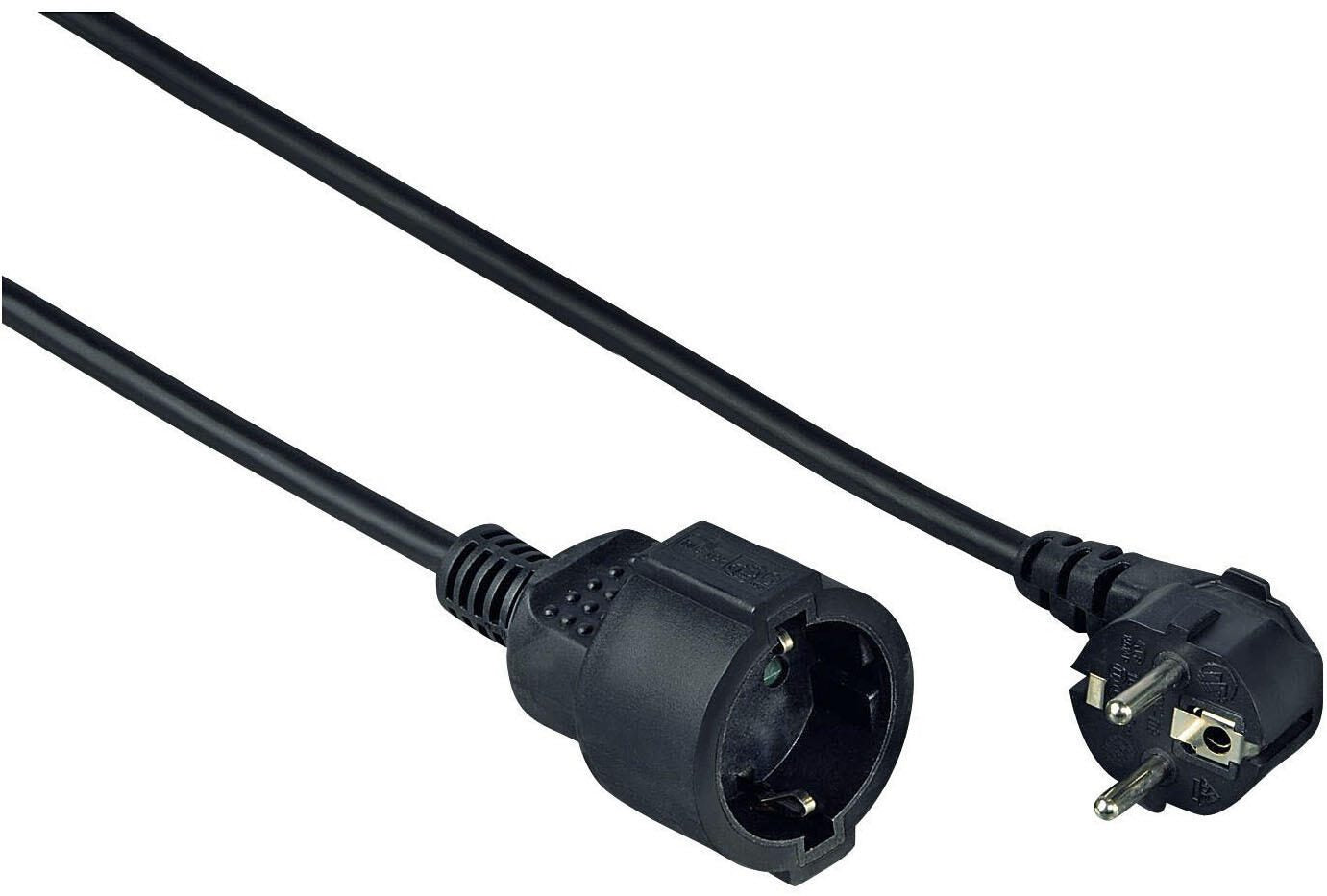 Hama Verlängerungskabel 2 m schwarz