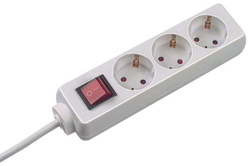 BACHMANN Steckdosenleiste mit Schalter 1.5 m
