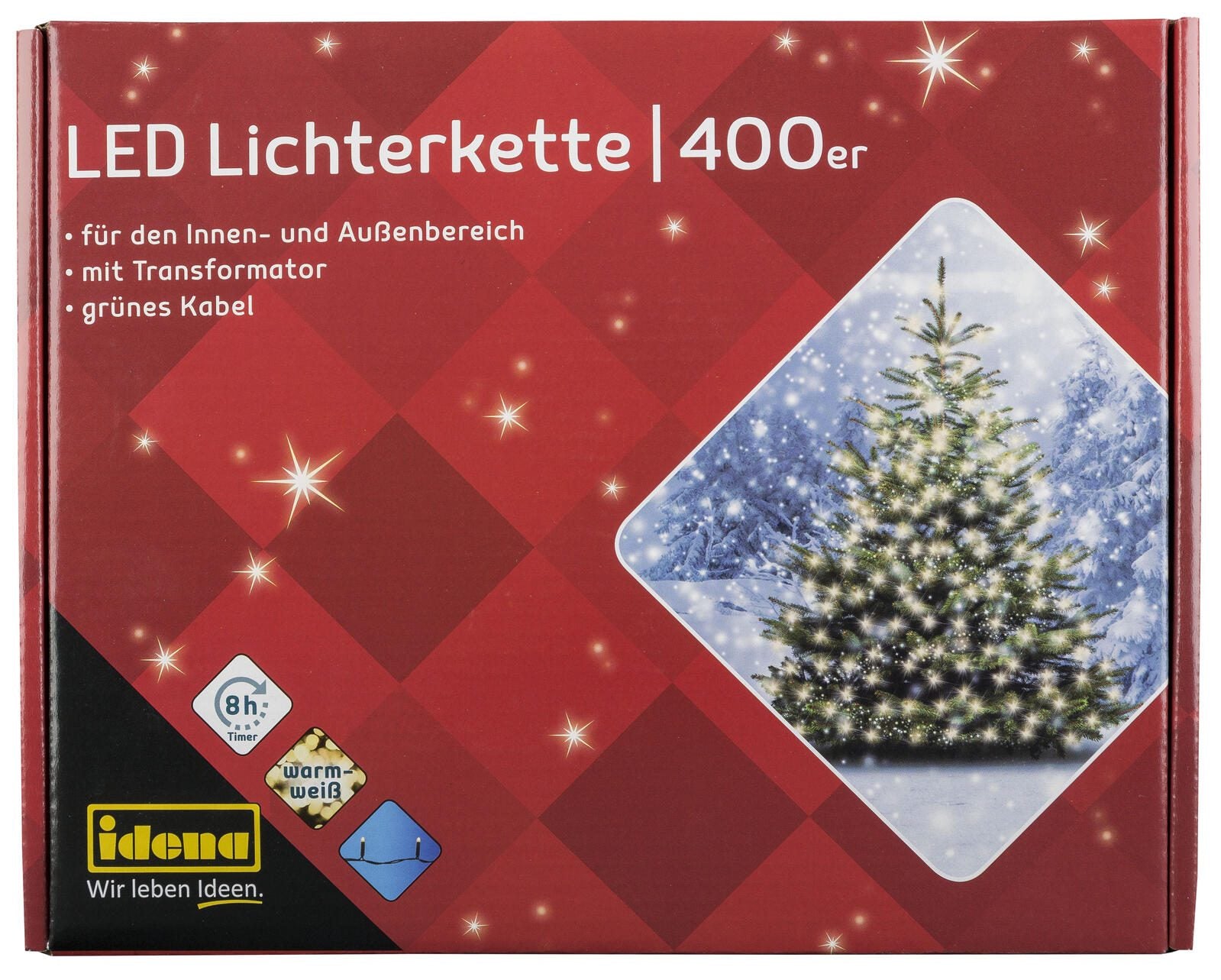 B-WARE Idena Lichterkette 47.9 m schwarz