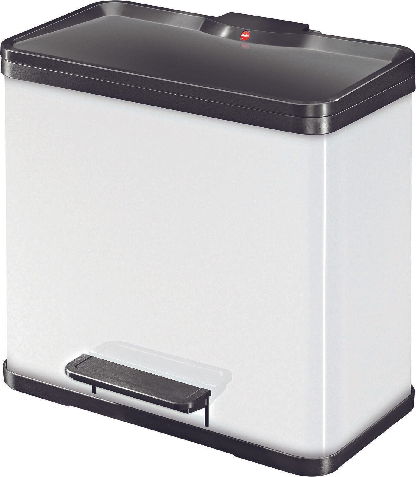 Hailo Mülleimer 17,0 + 9,0 l weiß