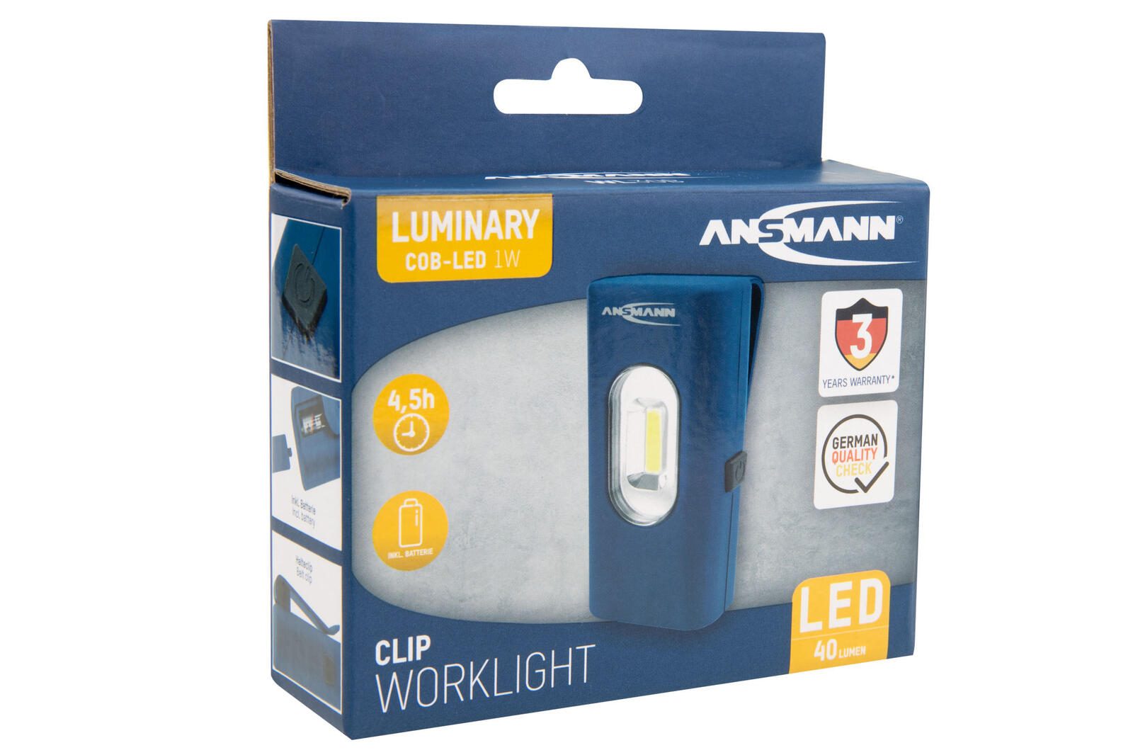 ANSMANN Werkstattlampe 8.5 cm blau