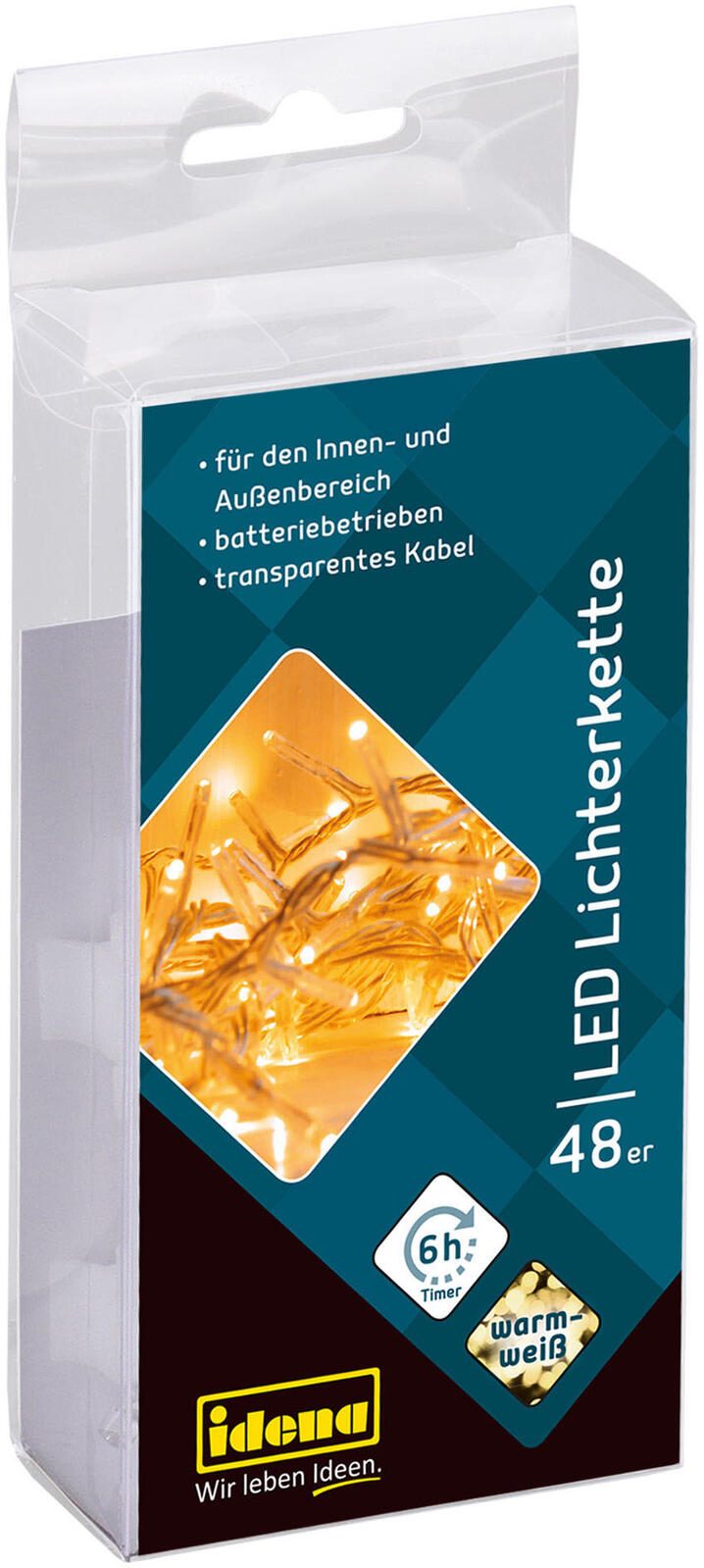Idena Lichterkette 4.1 m transparent