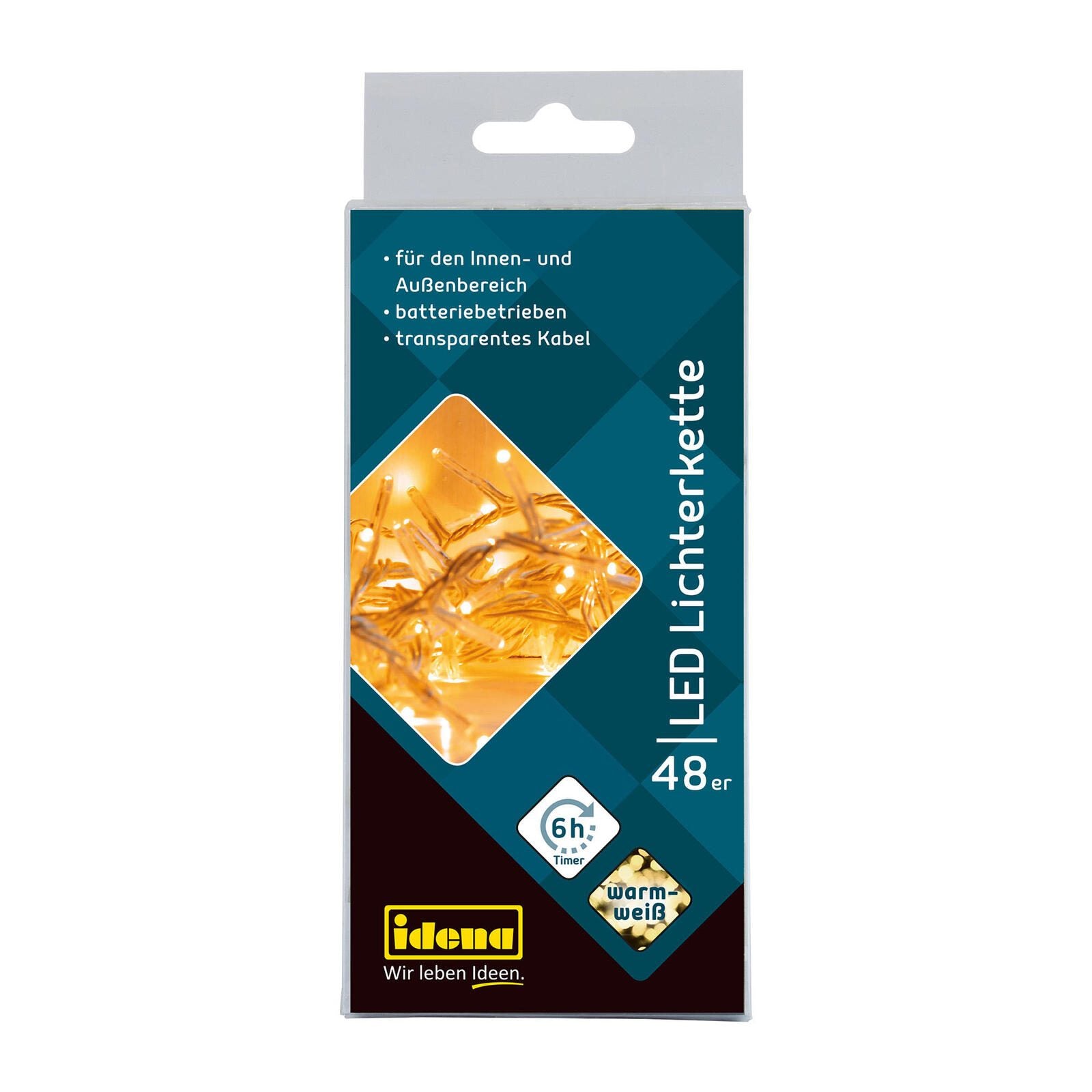 Idena Lichterkette 4.1 m transparent