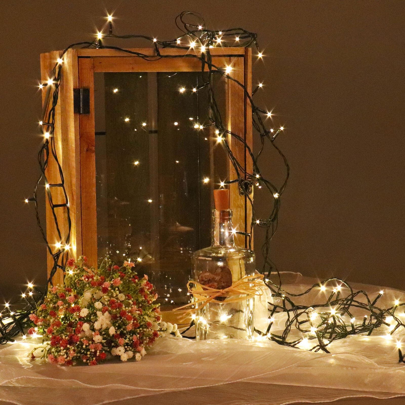 Idena Lichterkette 20 m dunkelgrün