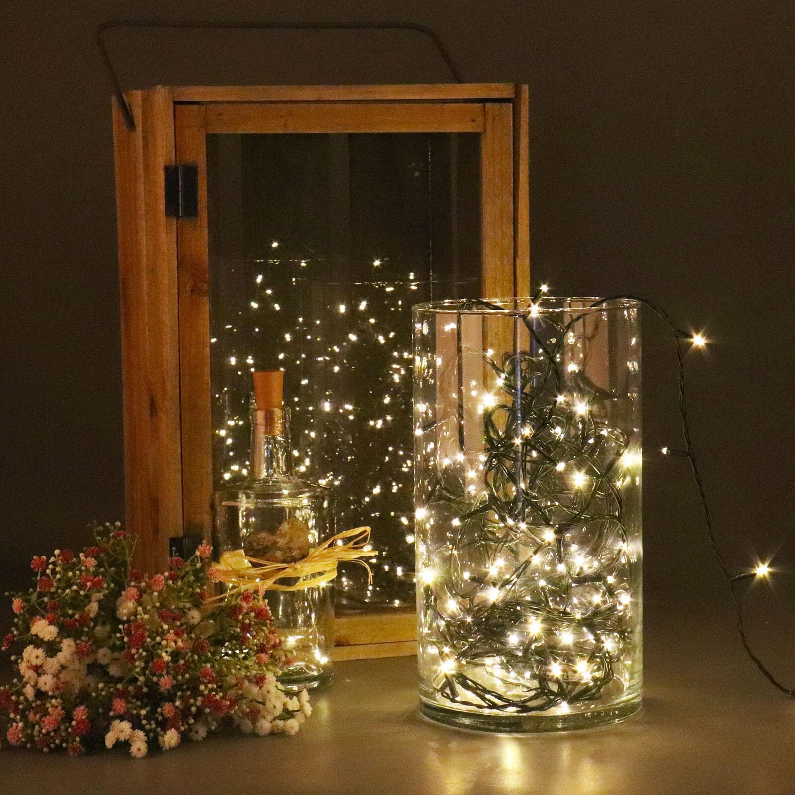 Idena Lichterkette 20 m dunkelgrün