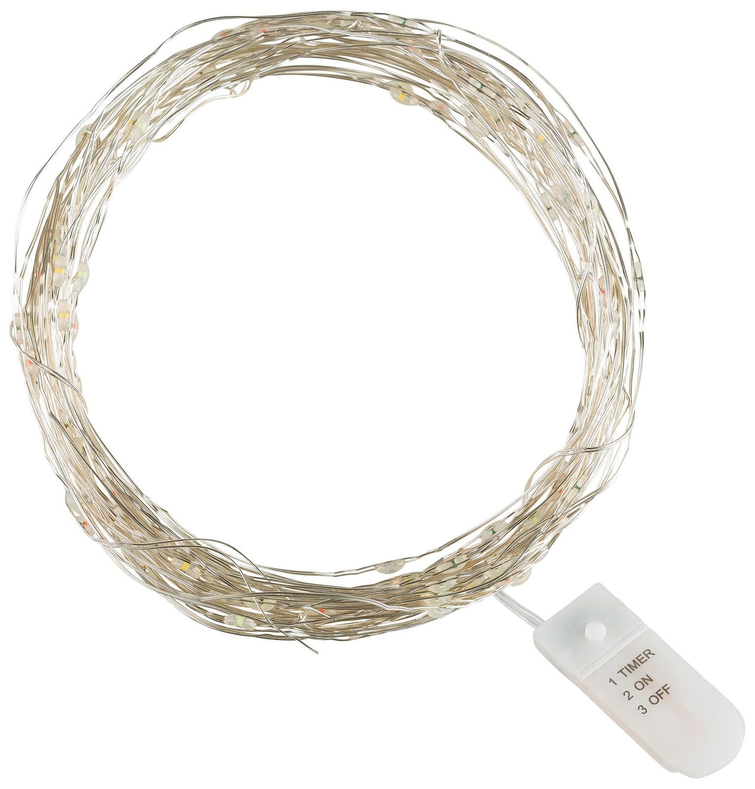 Idena Lichterkette 10.2 m silber