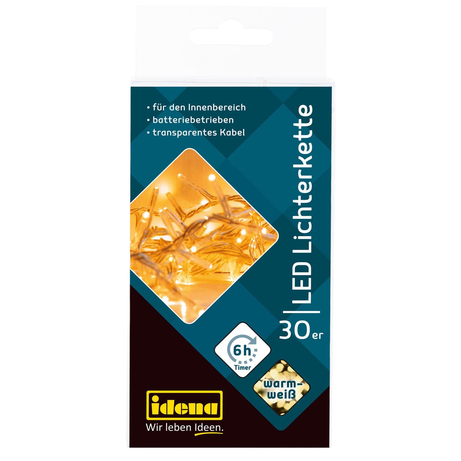Idena Lichterkette 2.6 m transparent