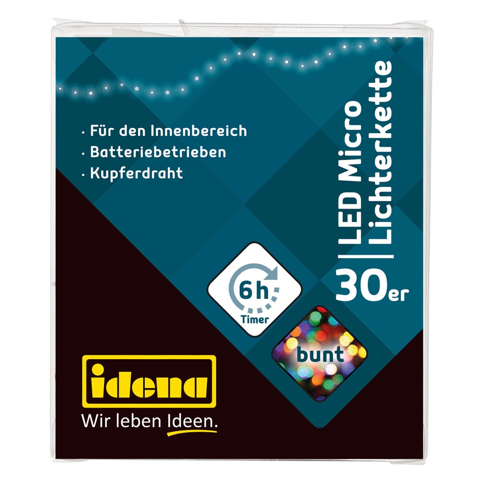 Idena Lichterkette 3.2 m kupfer