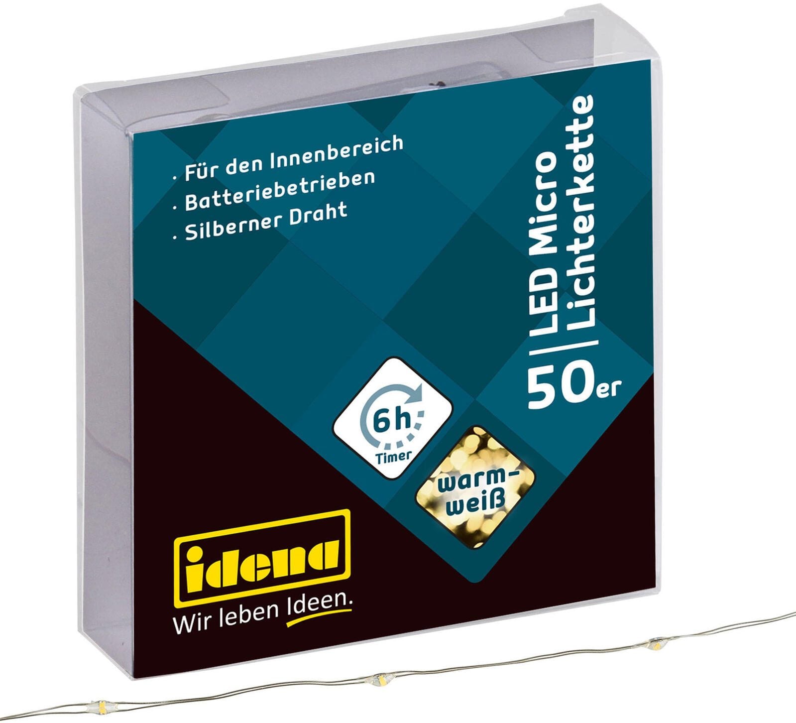 Idena Lichterkette 5.2 m silber