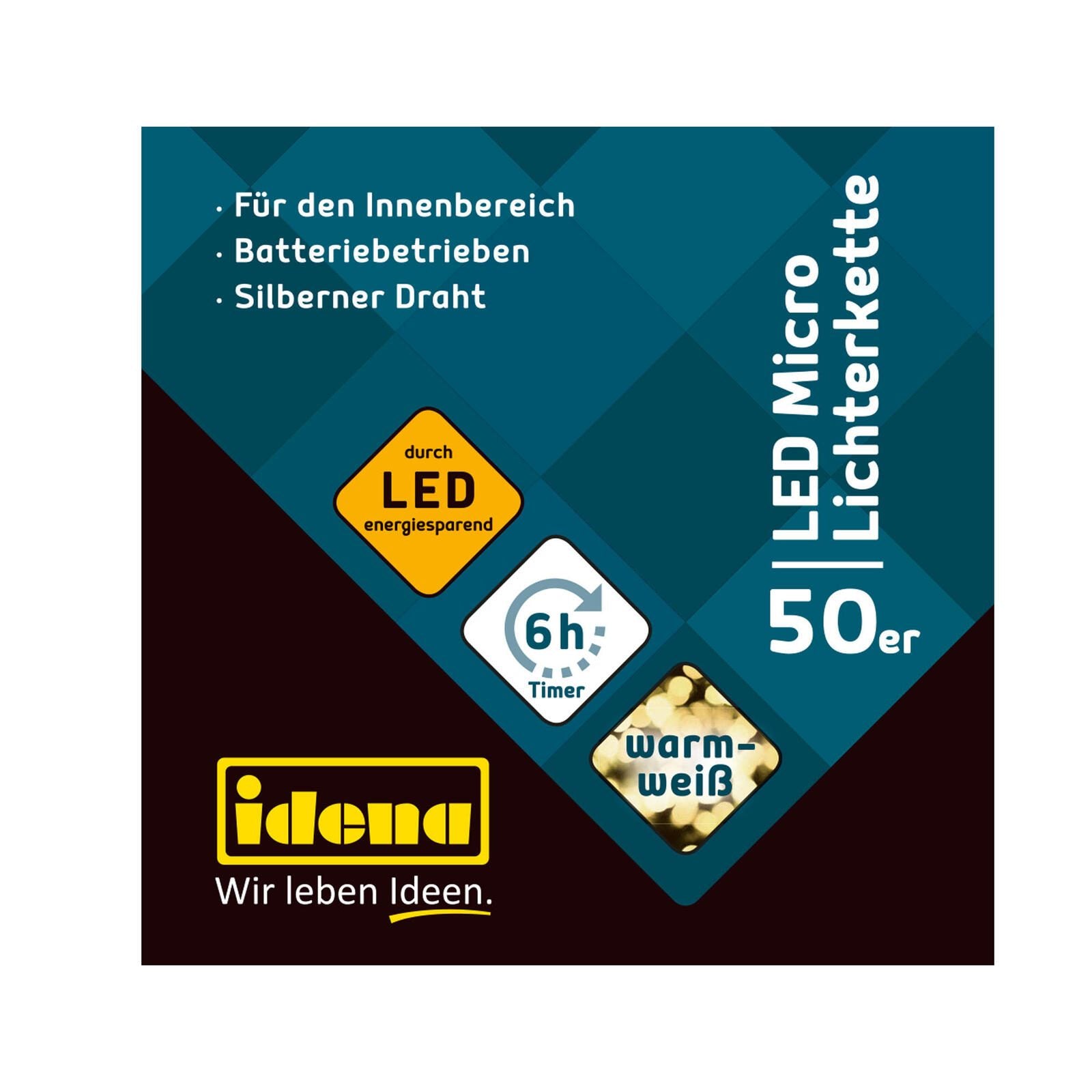 Idena Lichterkette 5.2 m silber