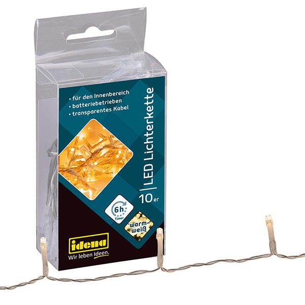 Idena Lichterkette 1 m transparent