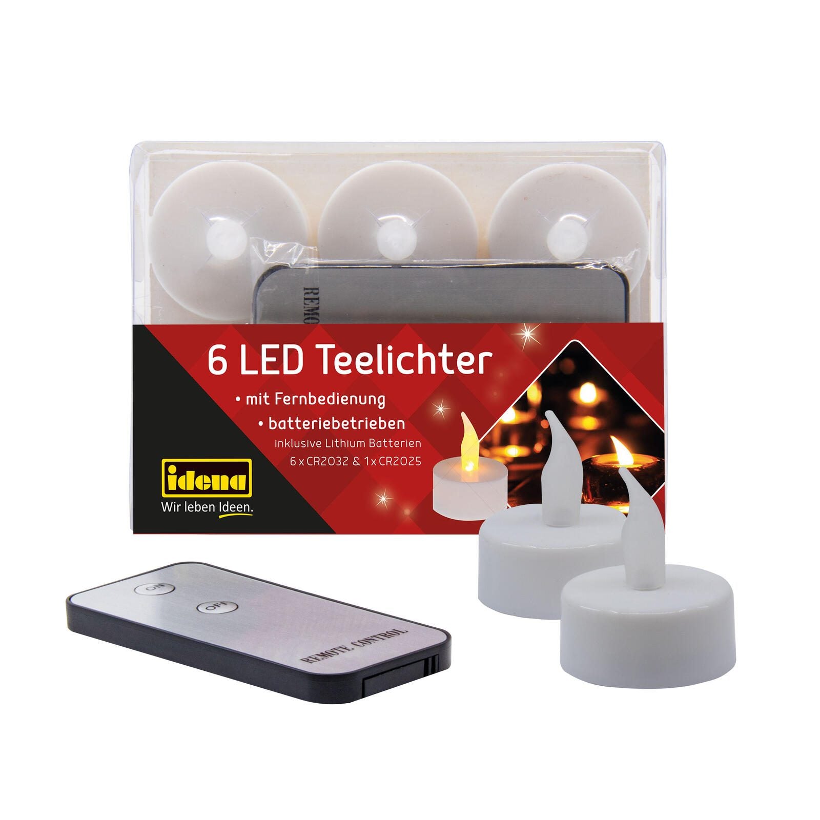 Idena LED-Teelichter weiß
