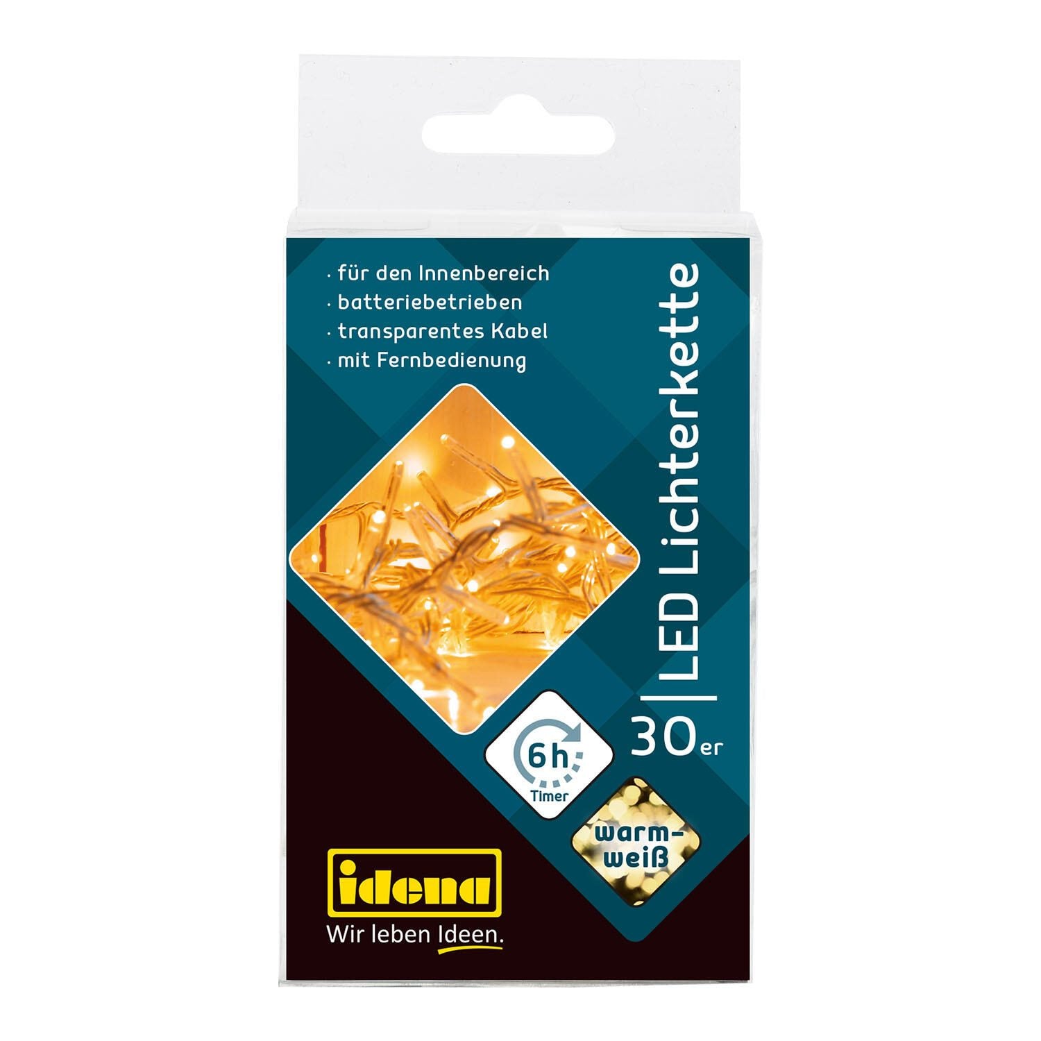Idena Lichterkette 1.75 m transparent