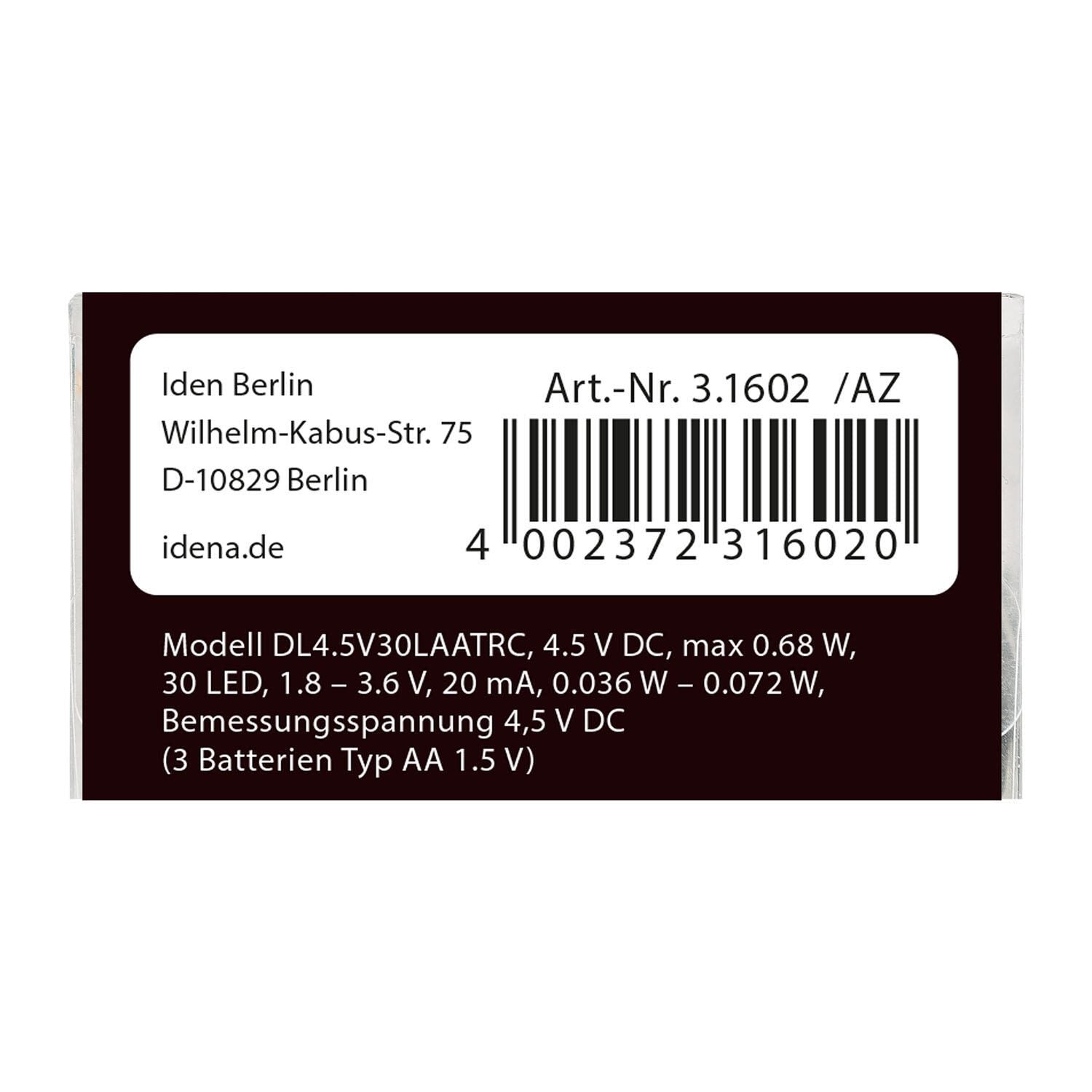 Idena Lichterkette 1.75 m transparent