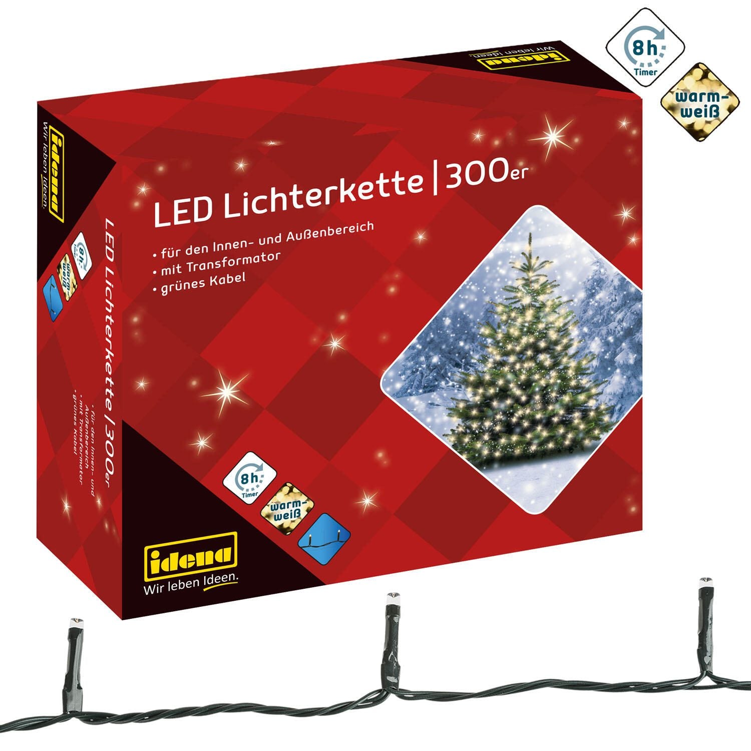 Idena Lichterkette 37.9 m dunkelgrün