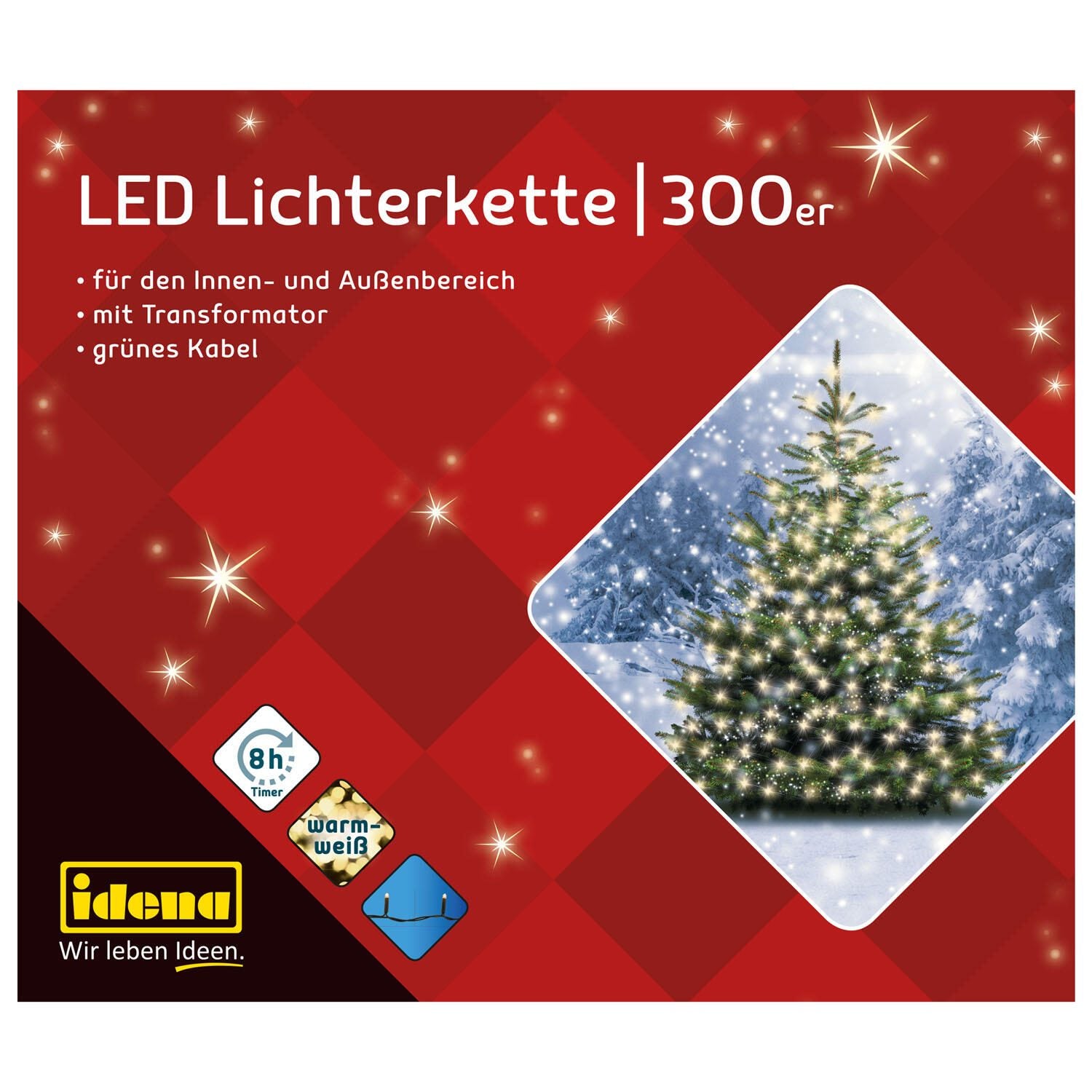 Idena Lichterkette 37.9 m dunkelgrün