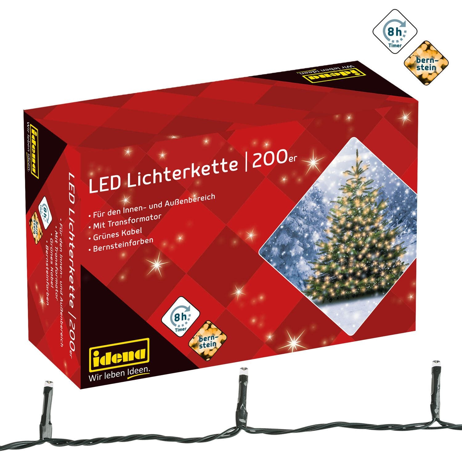 Idena Lichterkette 27.9 m dunkelgrün