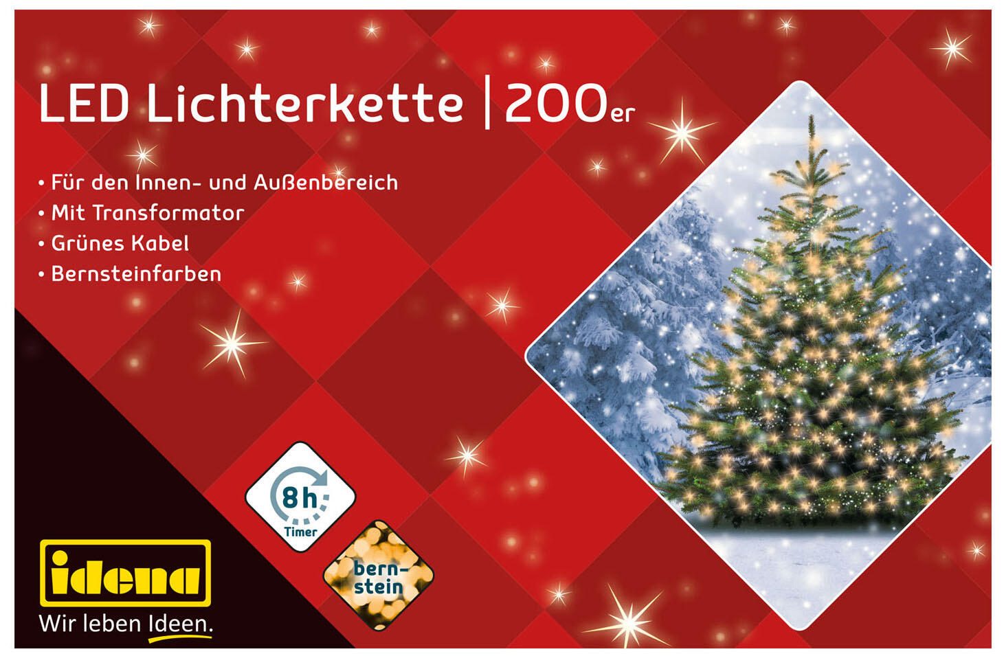 Idena Lichterkette 27.9 m dunkelgrün