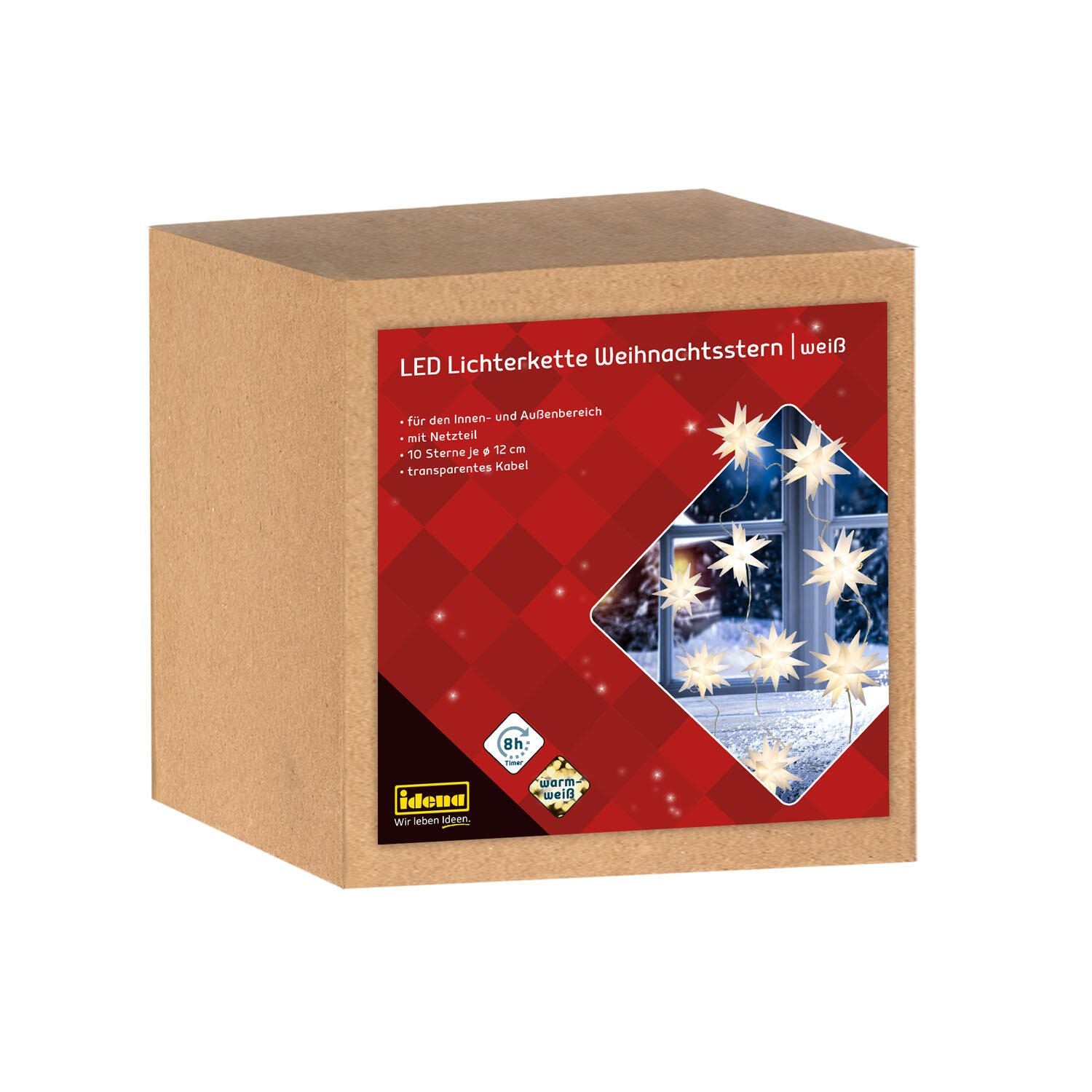 Idena Lichterkette 7.7 m weiß