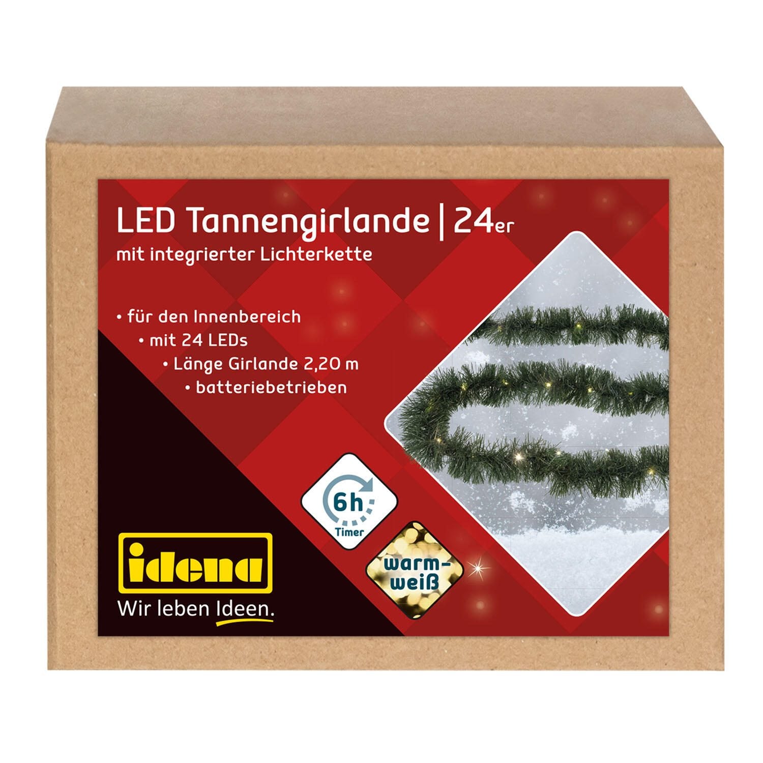 Idena Lichterkette 2.2 m dunkelgrün