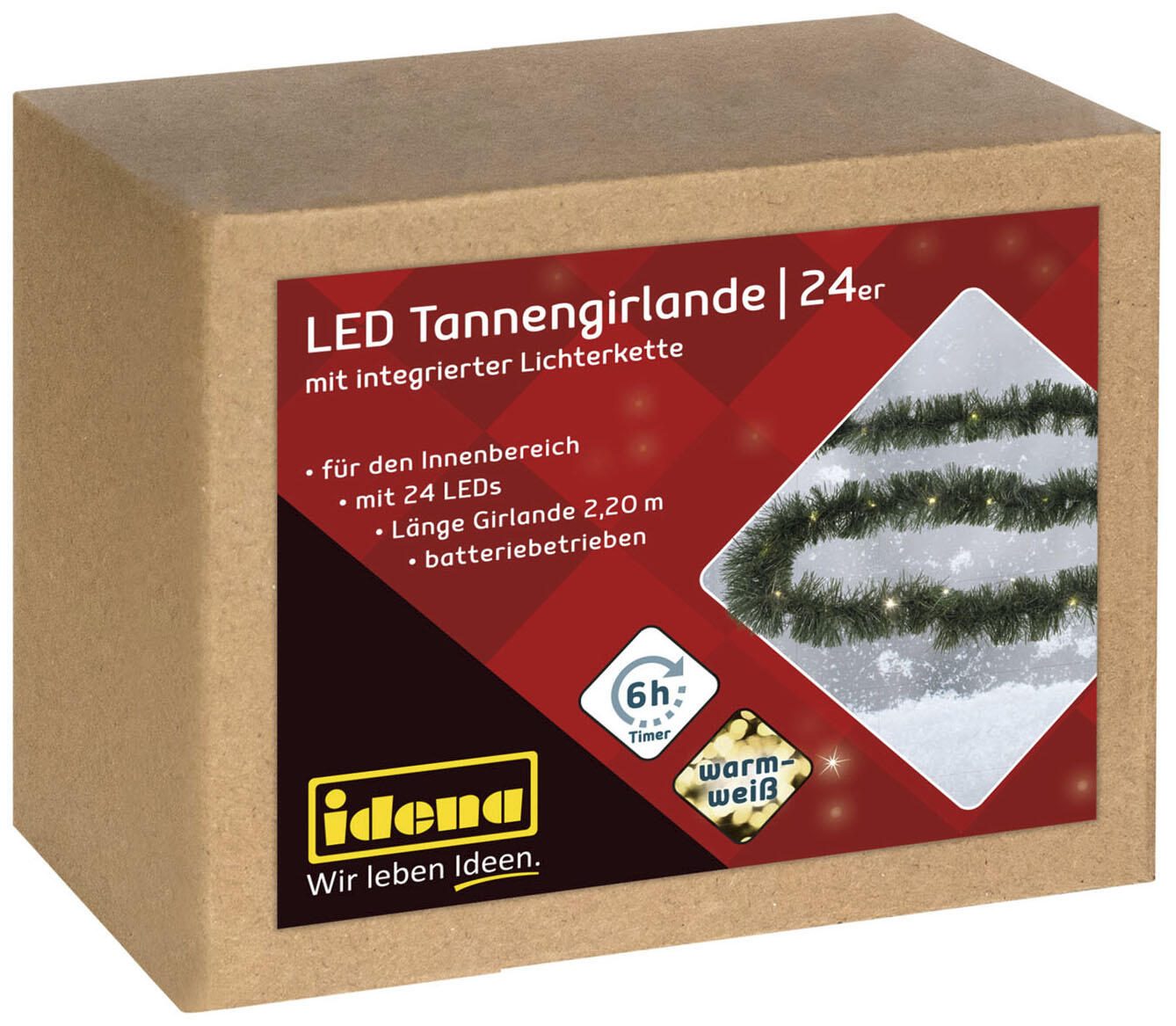 Idena Lichterkette 2.2 m dunkelgrün
