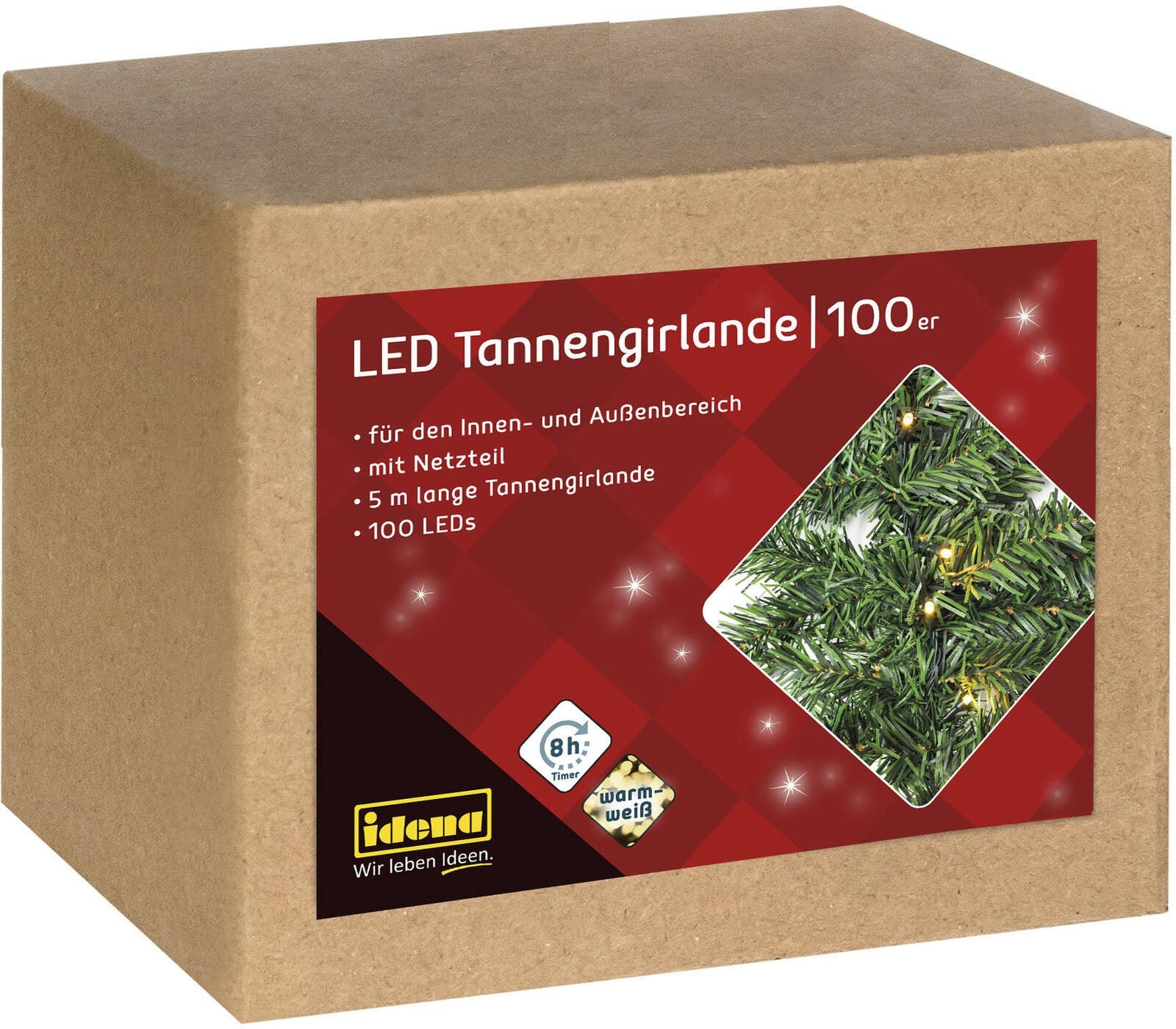 Idena Lichterkette 5 m grün