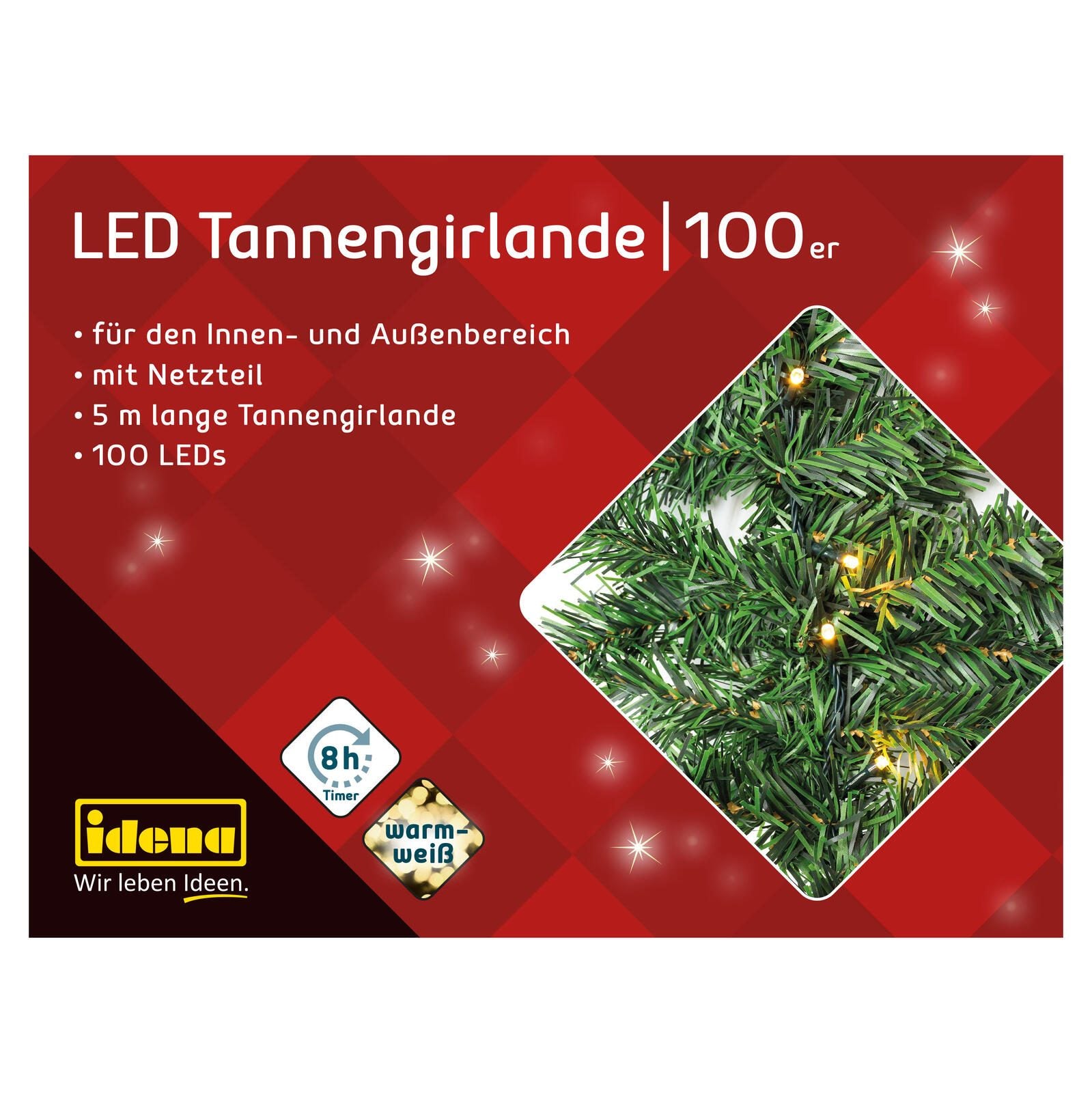 Idena Lichterkette 5 m grün