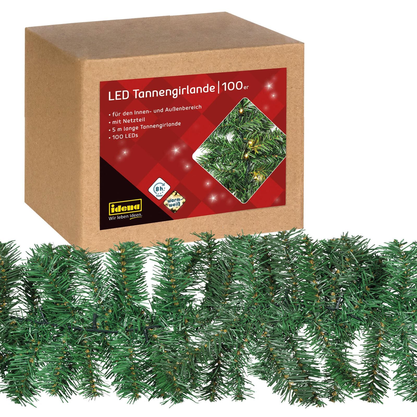 Idena Lichterkette 5 m grün