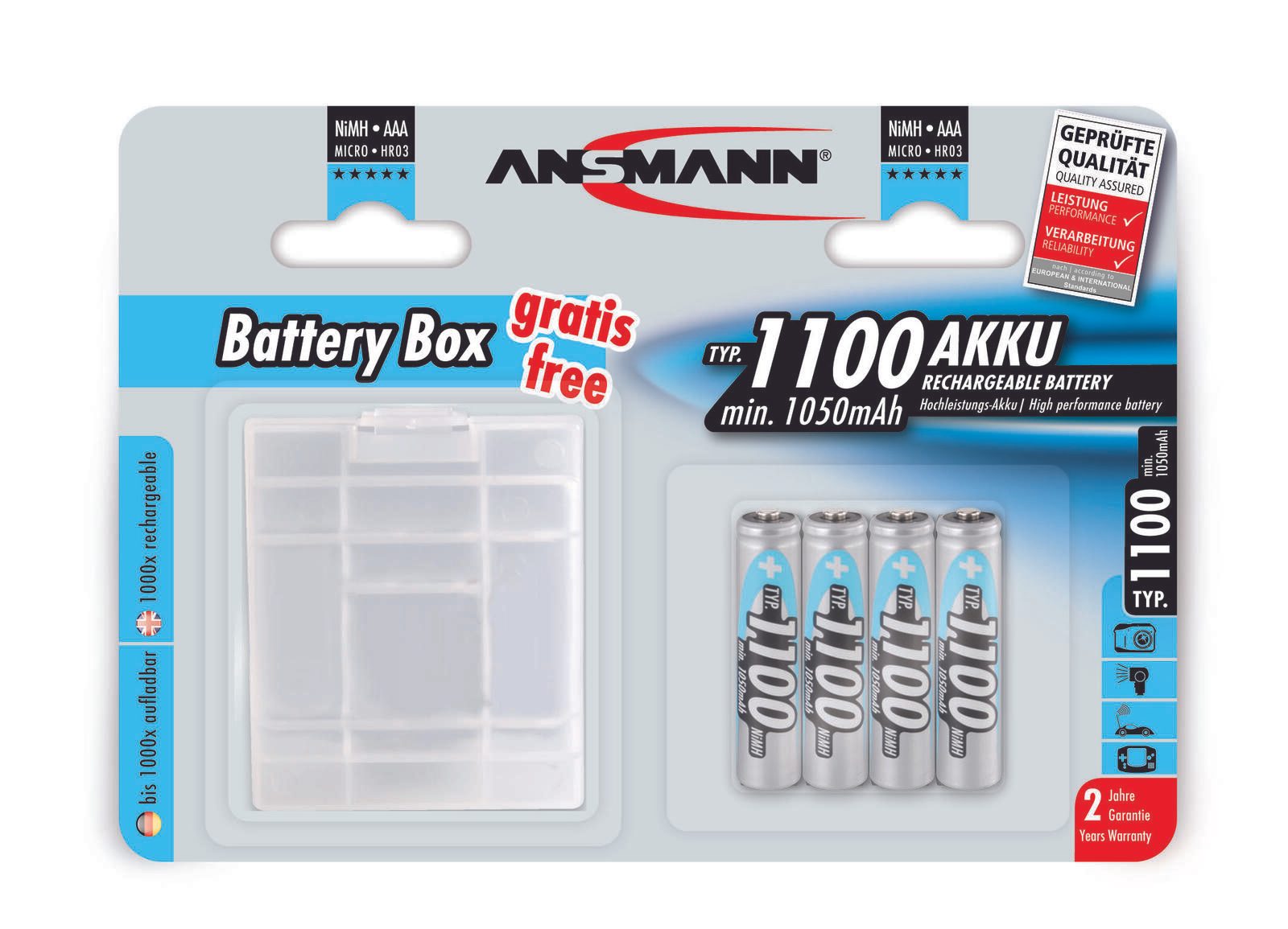 ANSMANN Akkus Micro AAA 1.2 V