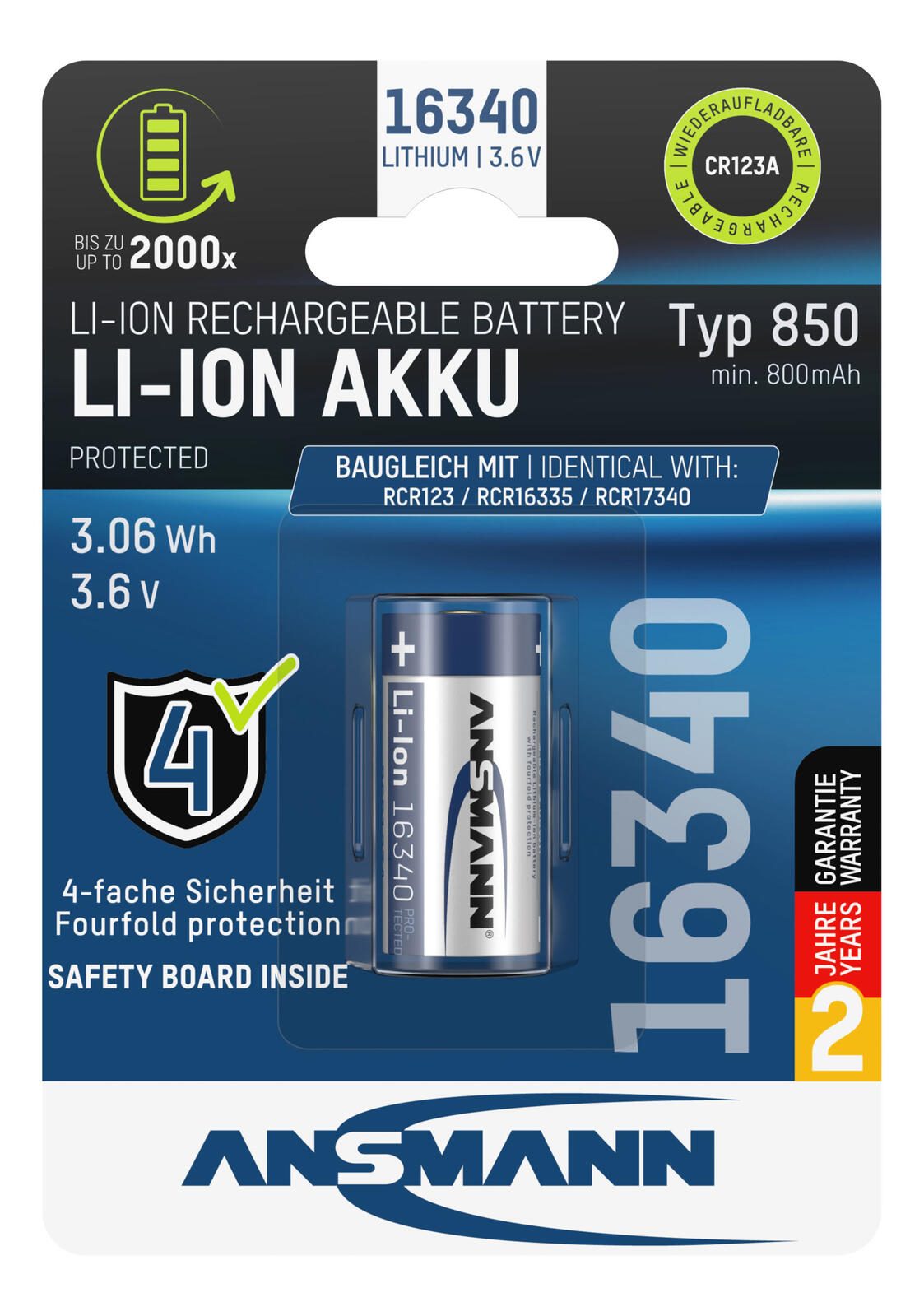 ANSMANN Akku 16340 3.6 V