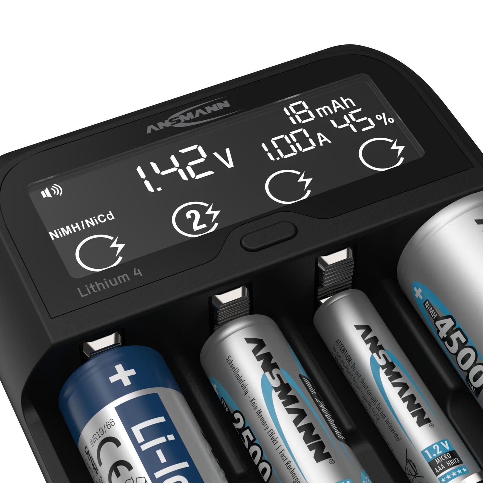 ANSMANN USB-Akku-Ladegerät Lithium 4