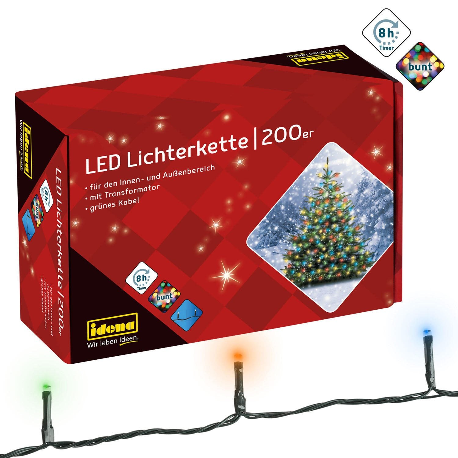 Idena Lichterkette 27.9 m schwarz