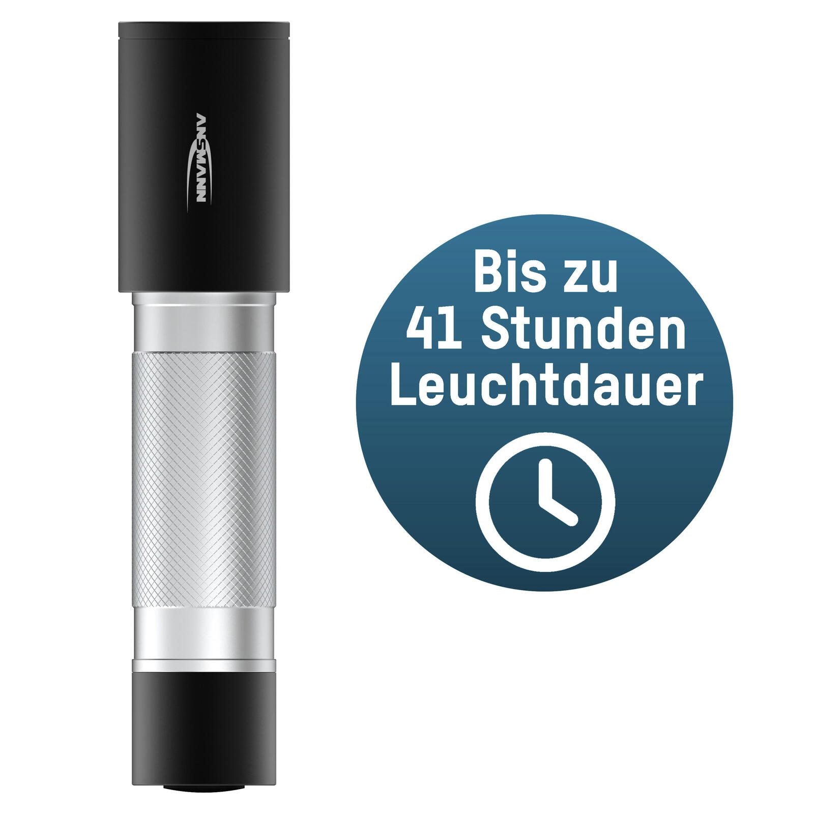 ANSMANN Taschenlampe silber