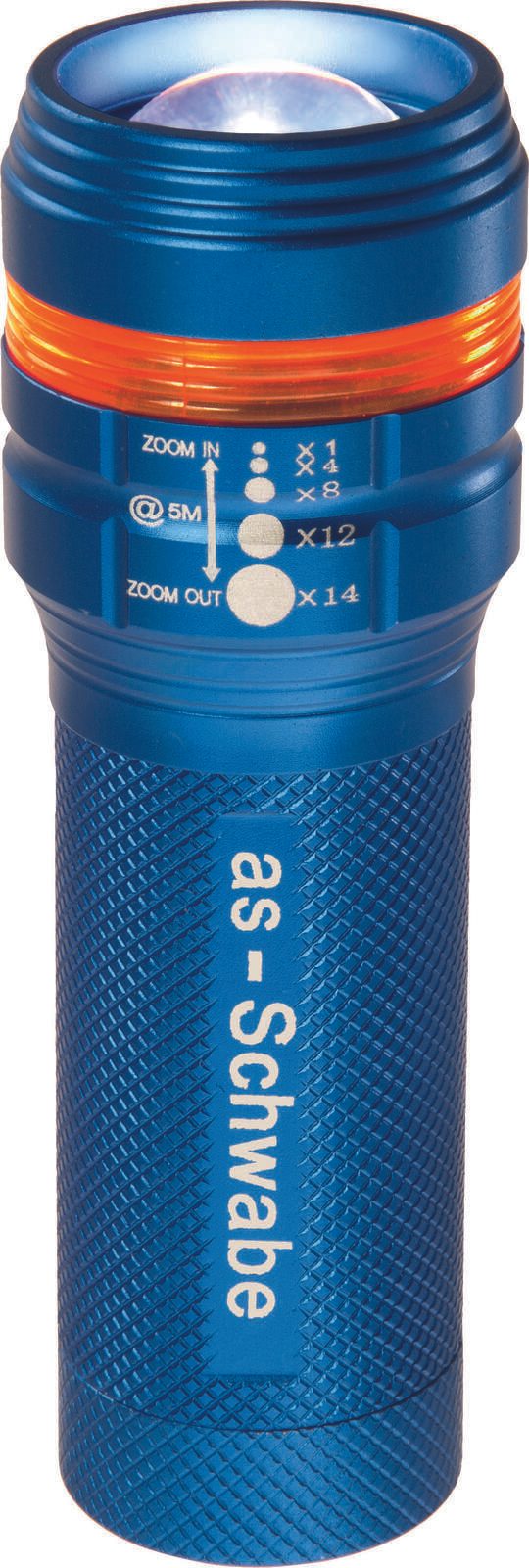 as-Schwabe Taschenlampe 11 cm blau