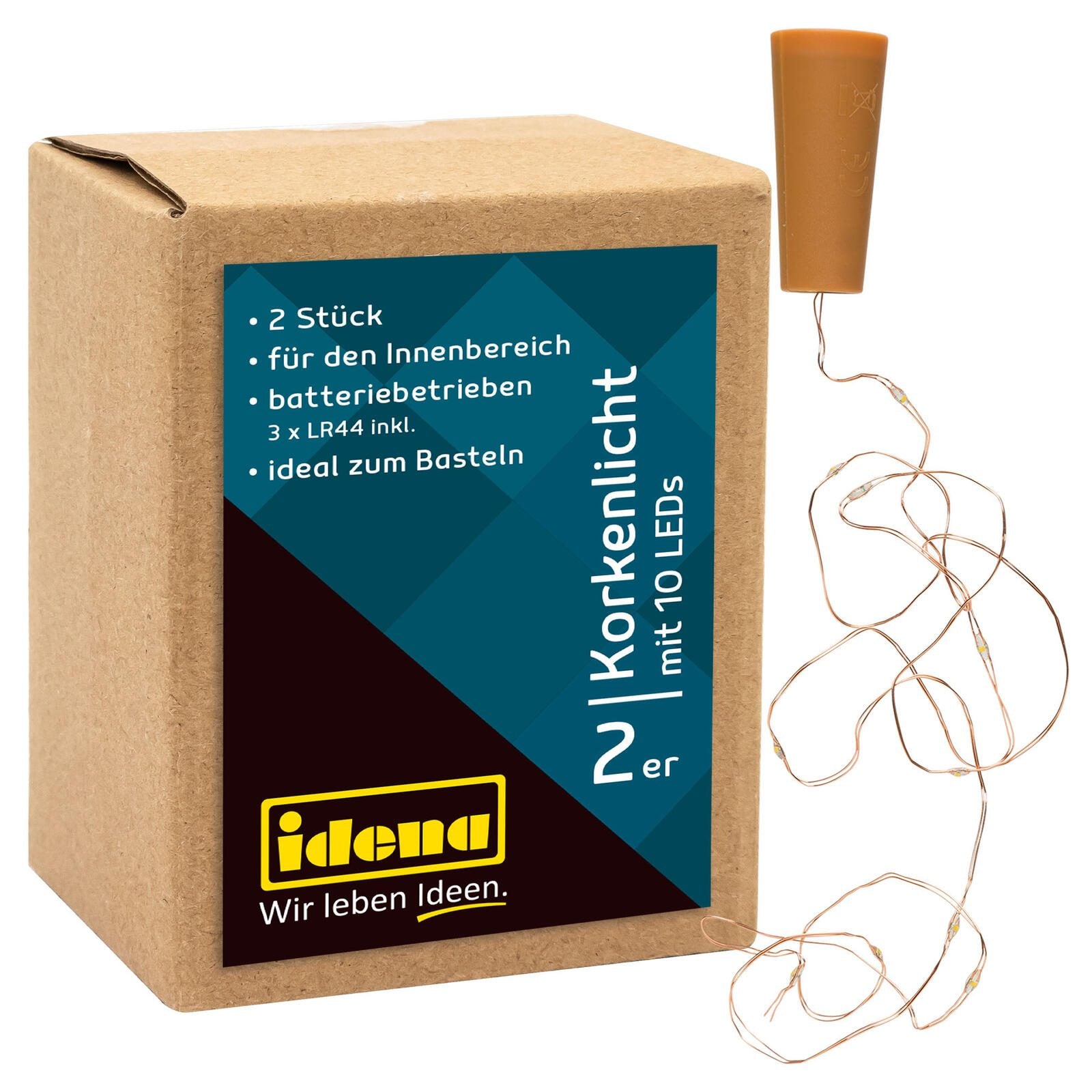 Idena Lichterketten 90 cm gold