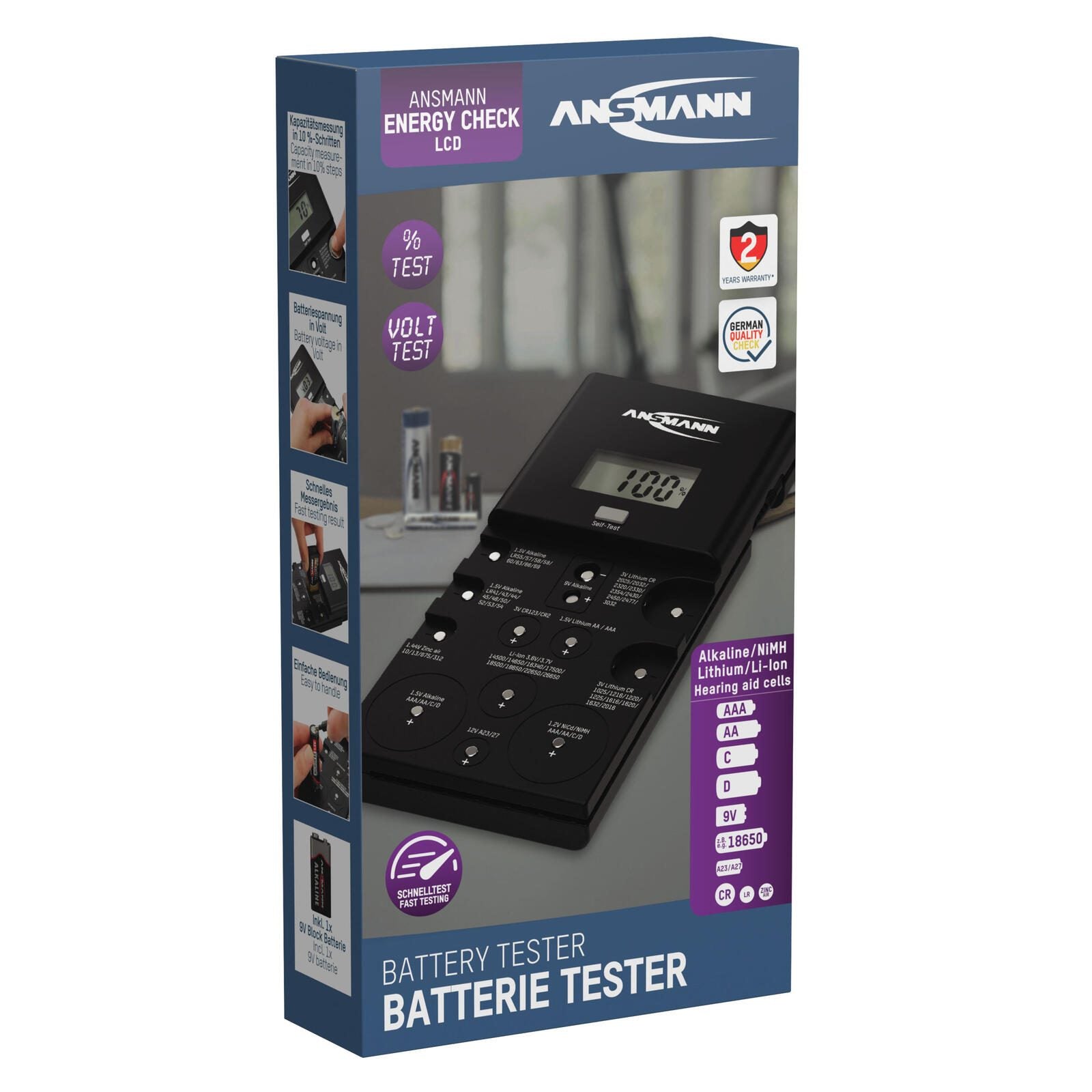 ANSMANN Energy Check LCD Batterietester