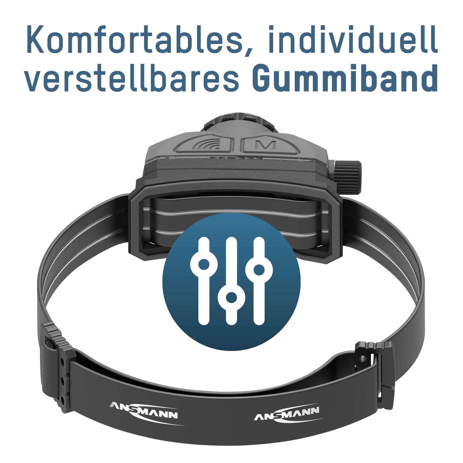 ANSMANN Stirnlampe schwarz