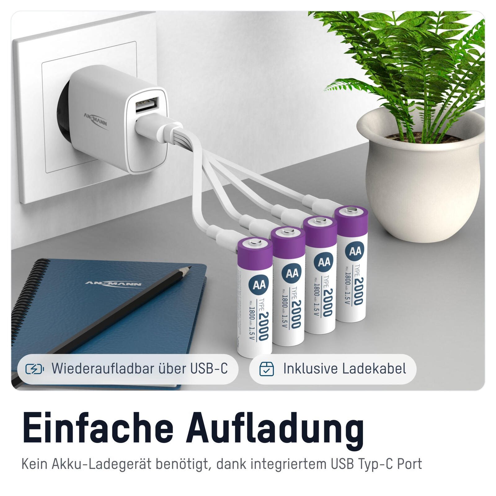 ANSMANN Akkus Mignon AA 1.5 V