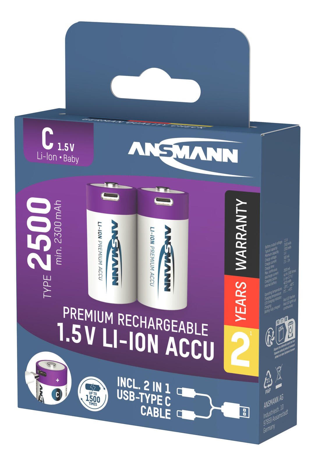 ANSMANN Akkus Baby C 1.5 V