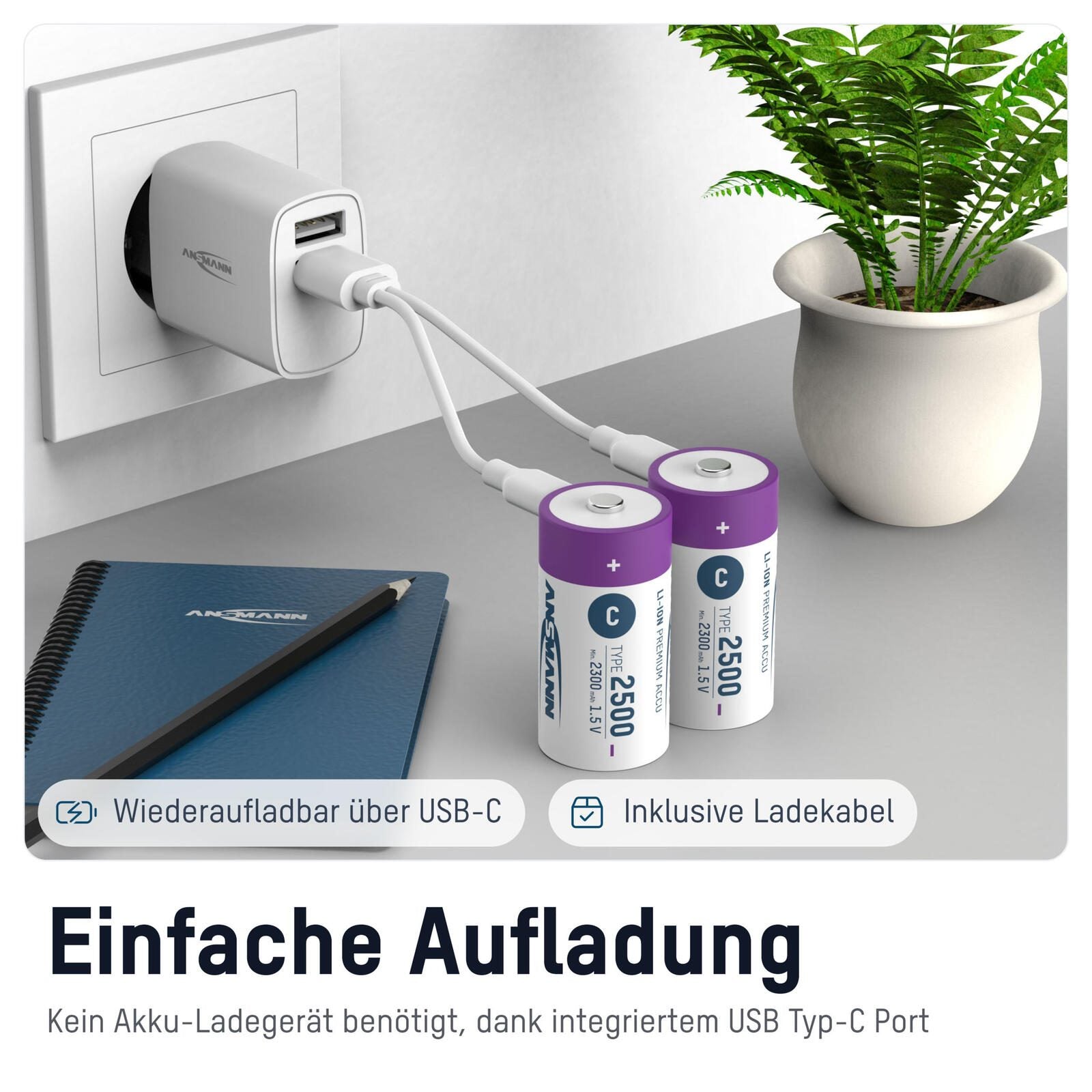 ANSMANN Akkus Baby C 1.5 V