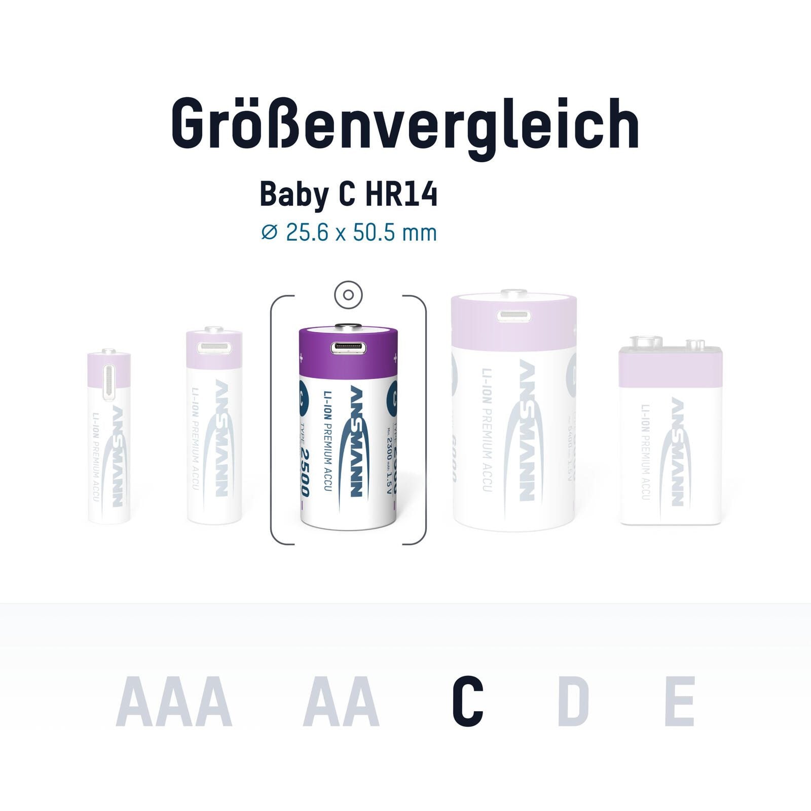 ANSMANN Akkus Baby C 1.5 V