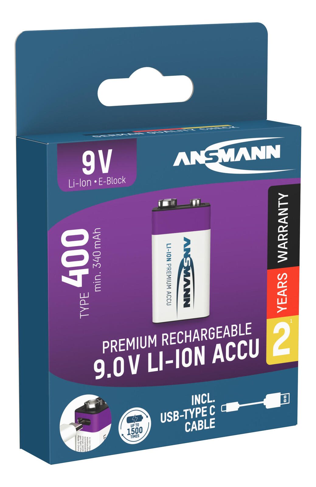 ANSMANN Akkus E-Block 9 V