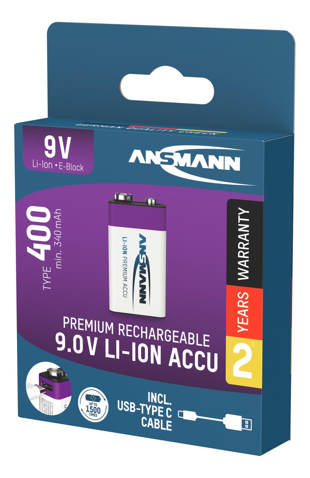 ANSMANN Akkus E-Block 9 V
