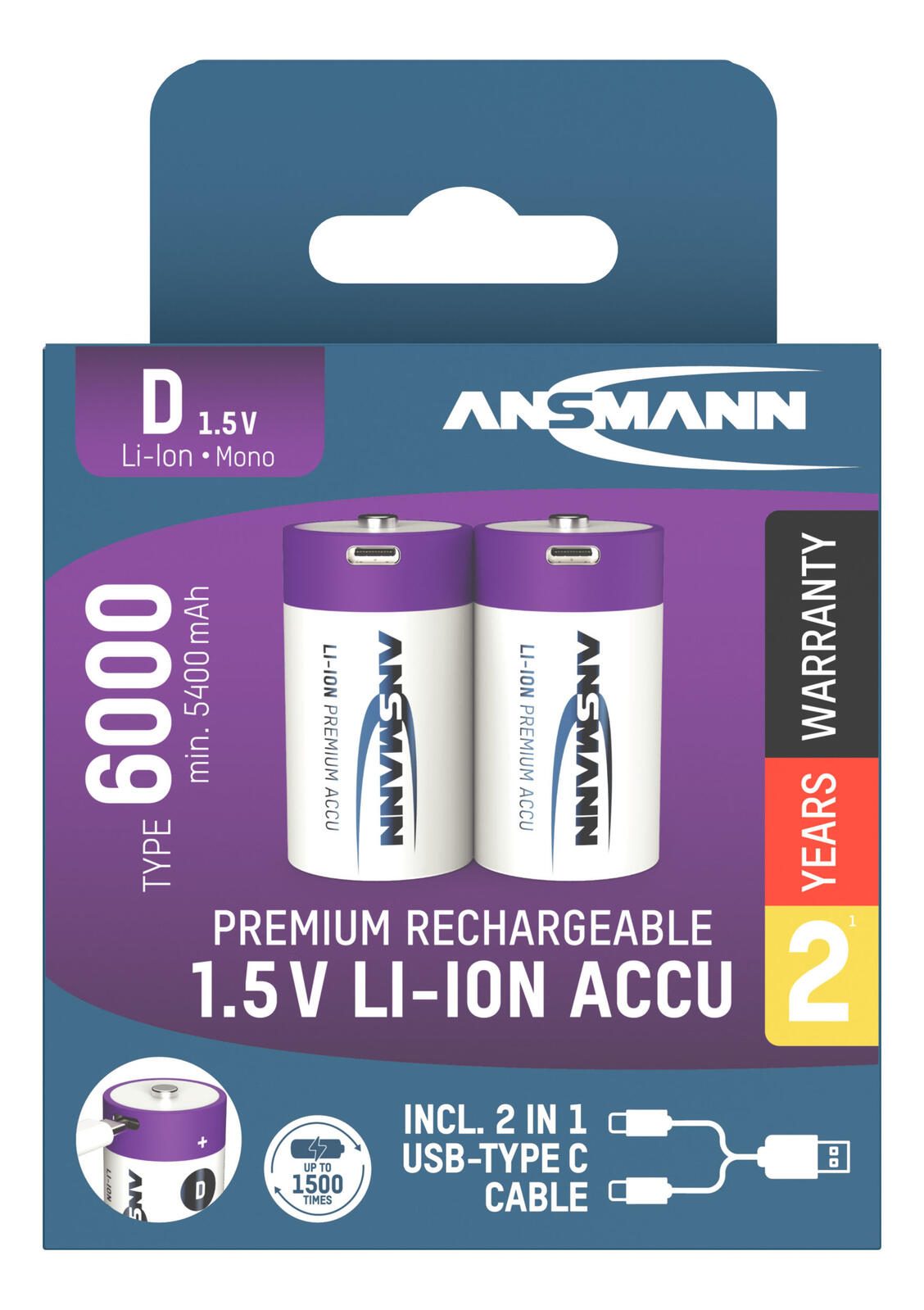 ANSMANN Akkus Mono D 1.5 V