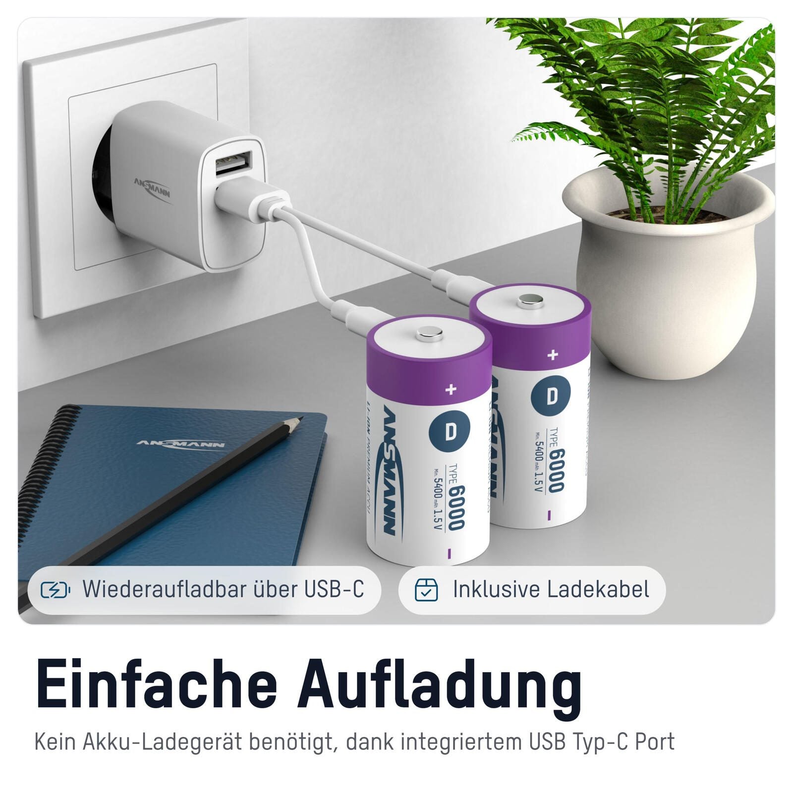 ANSMANN Akkus Mono D 1.5 V