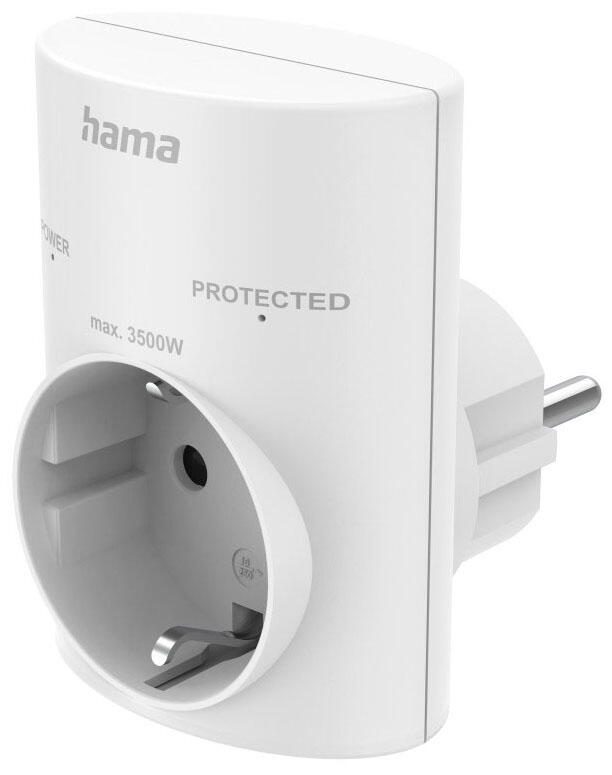 Hama Überspannungsschutzadapter weiß