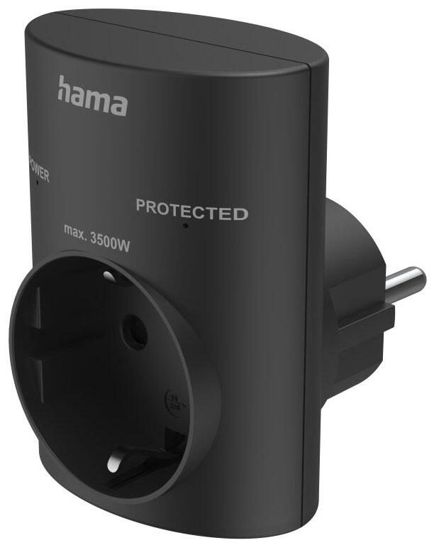 Hama Überspannungsschutzadapter schwarz