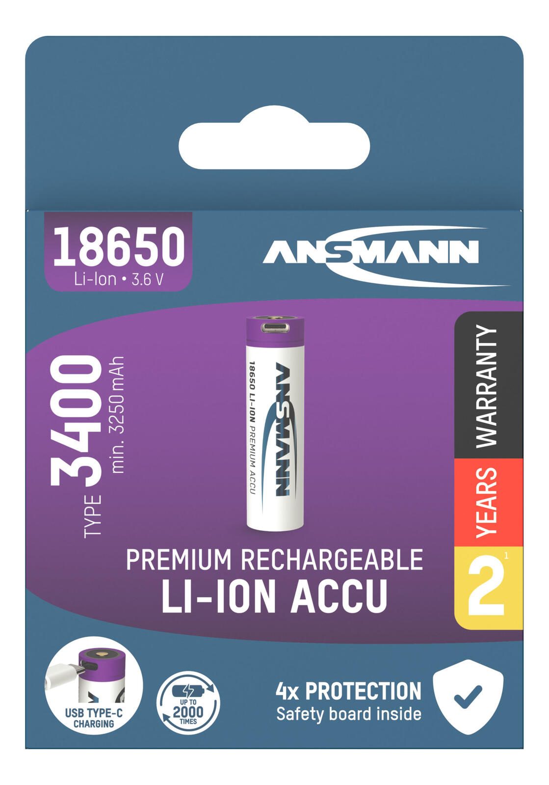 ANSMANN Akku 18650 3.6 V