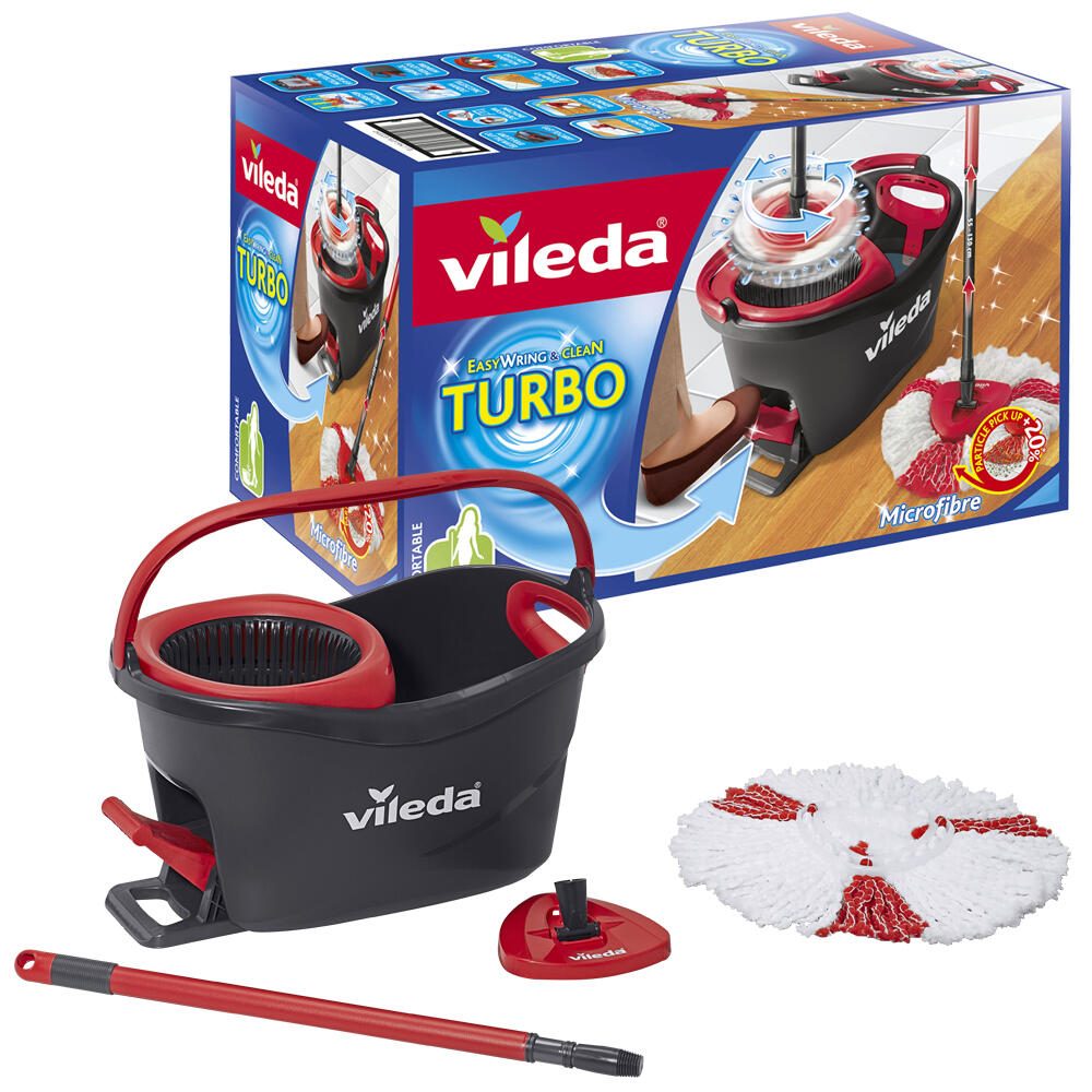 vileda TURBO EASY WRING Wischsystem für Parkett, Laminat und Fliesen
